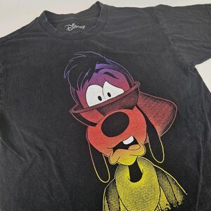 Disney Goofy T Shirt Mens M Black Colorful Retro Cartoon Graphic Tee